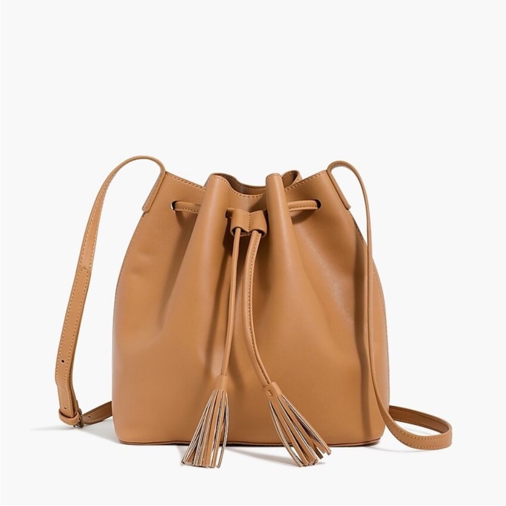 J Crew Tan Bucket Bag